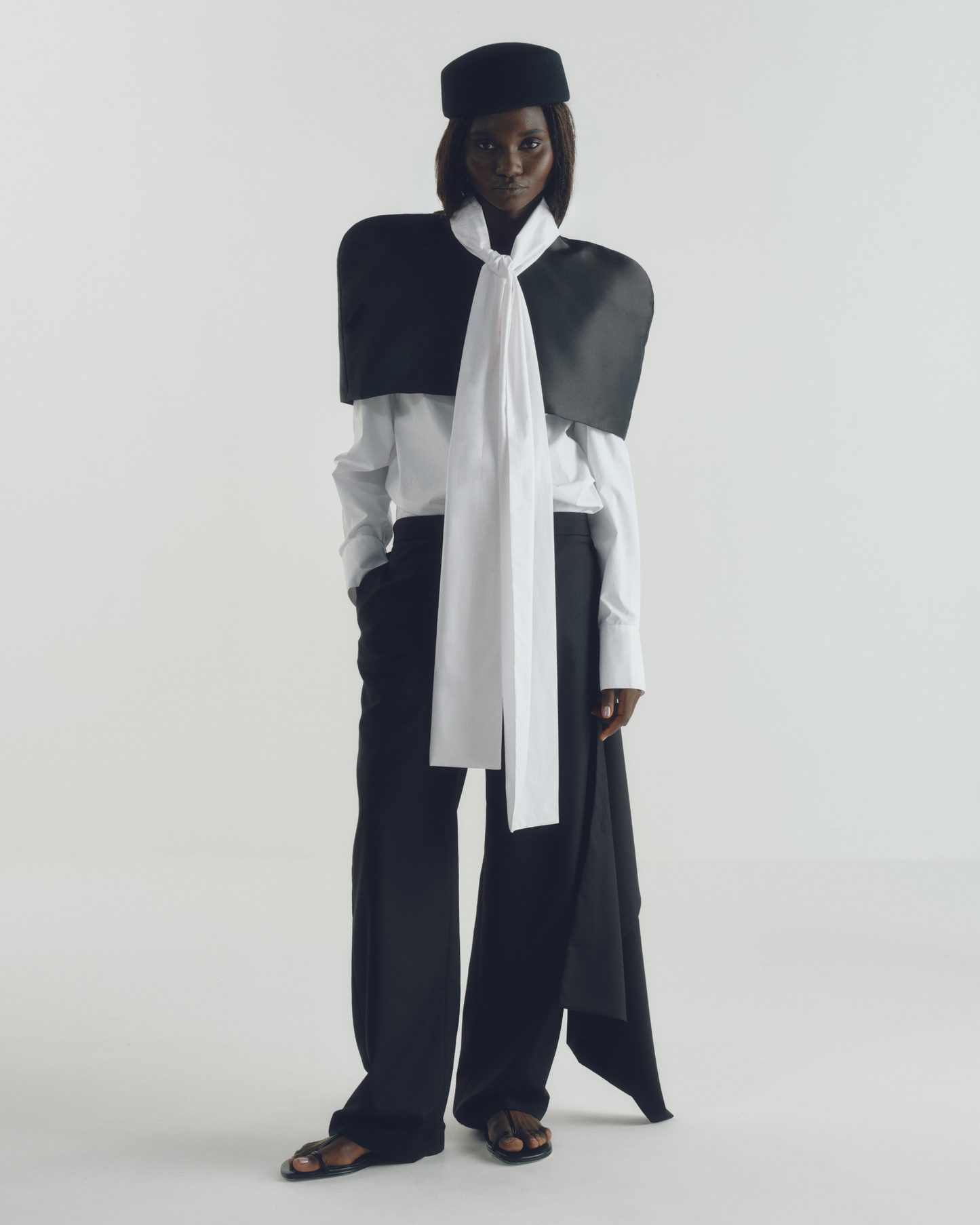 Camisa Oversized Echarpe Branca