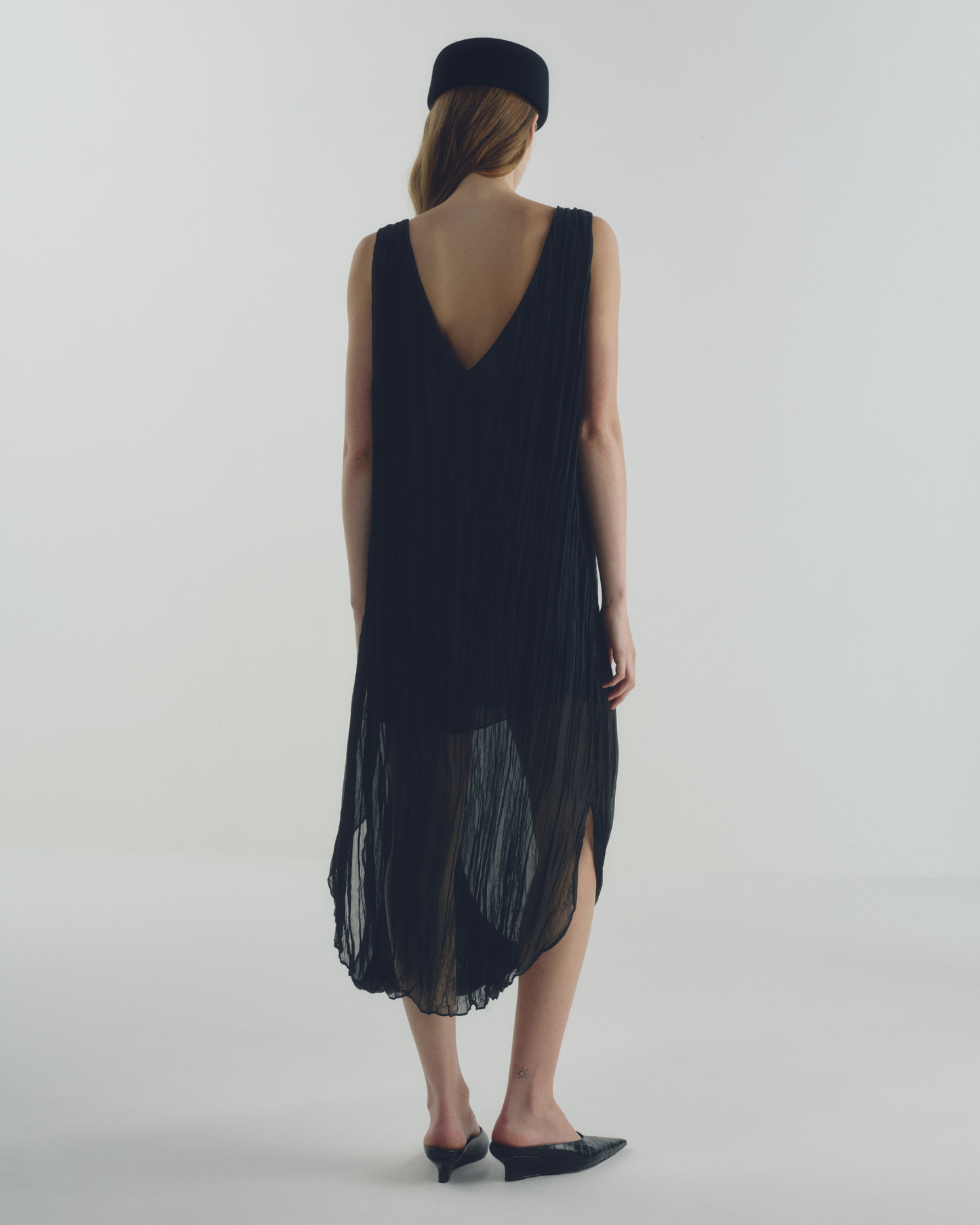 Vestido Wrinkled Preto