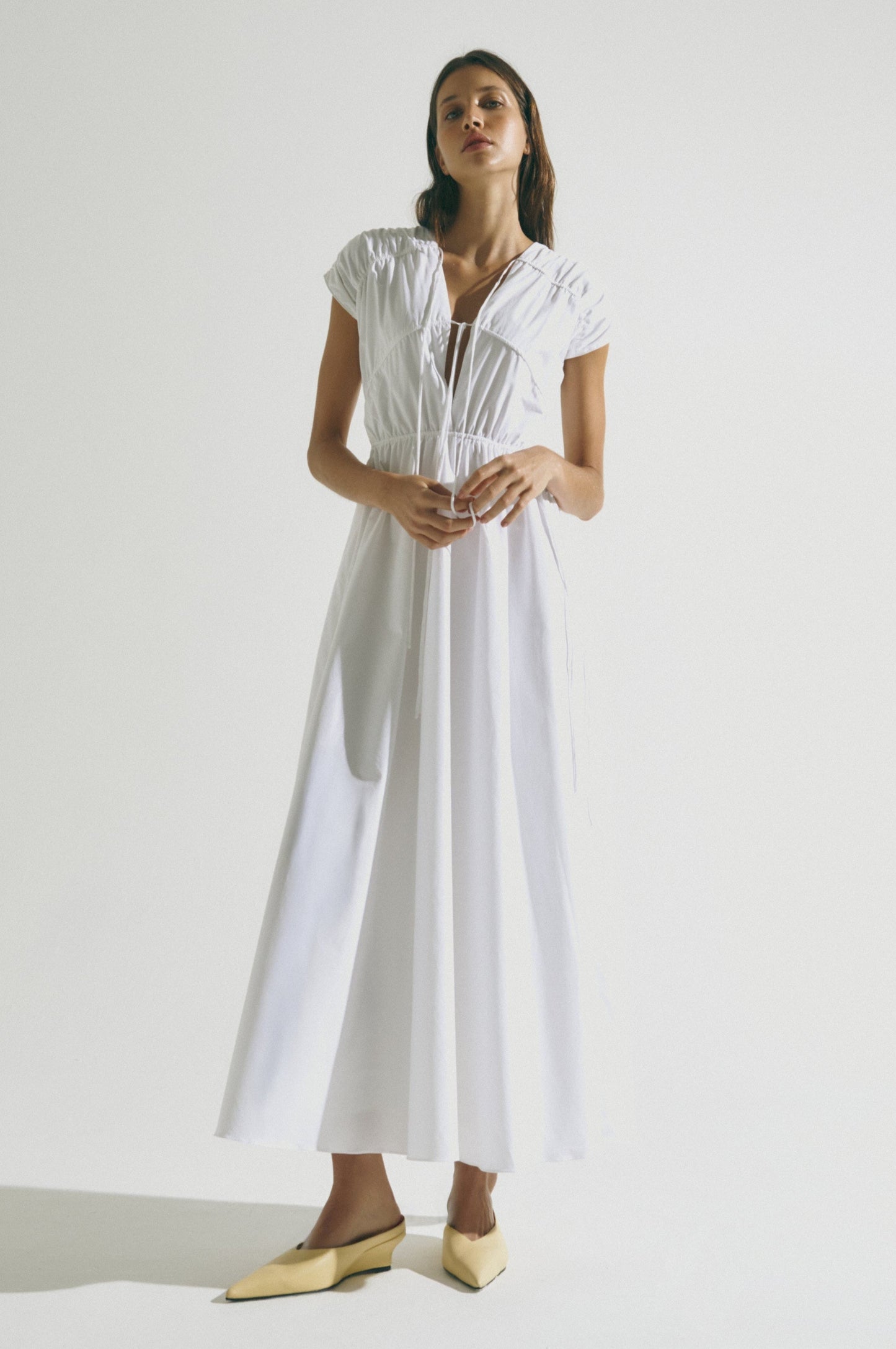 Vestido Laços Ajustáveis Branco