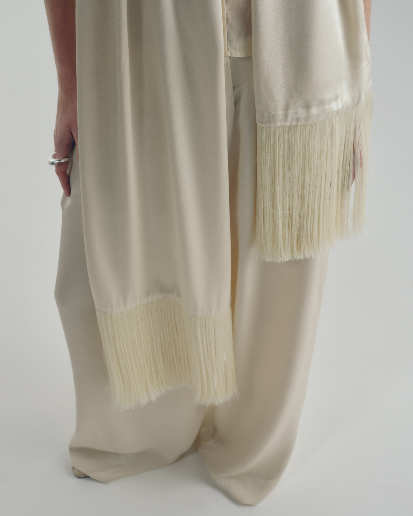 Echarpe Franjas Creme