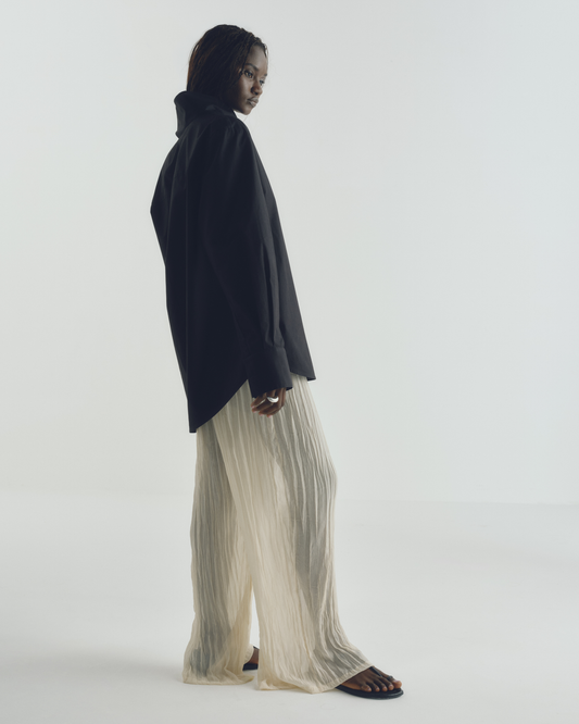Calça Wrinkled Creme