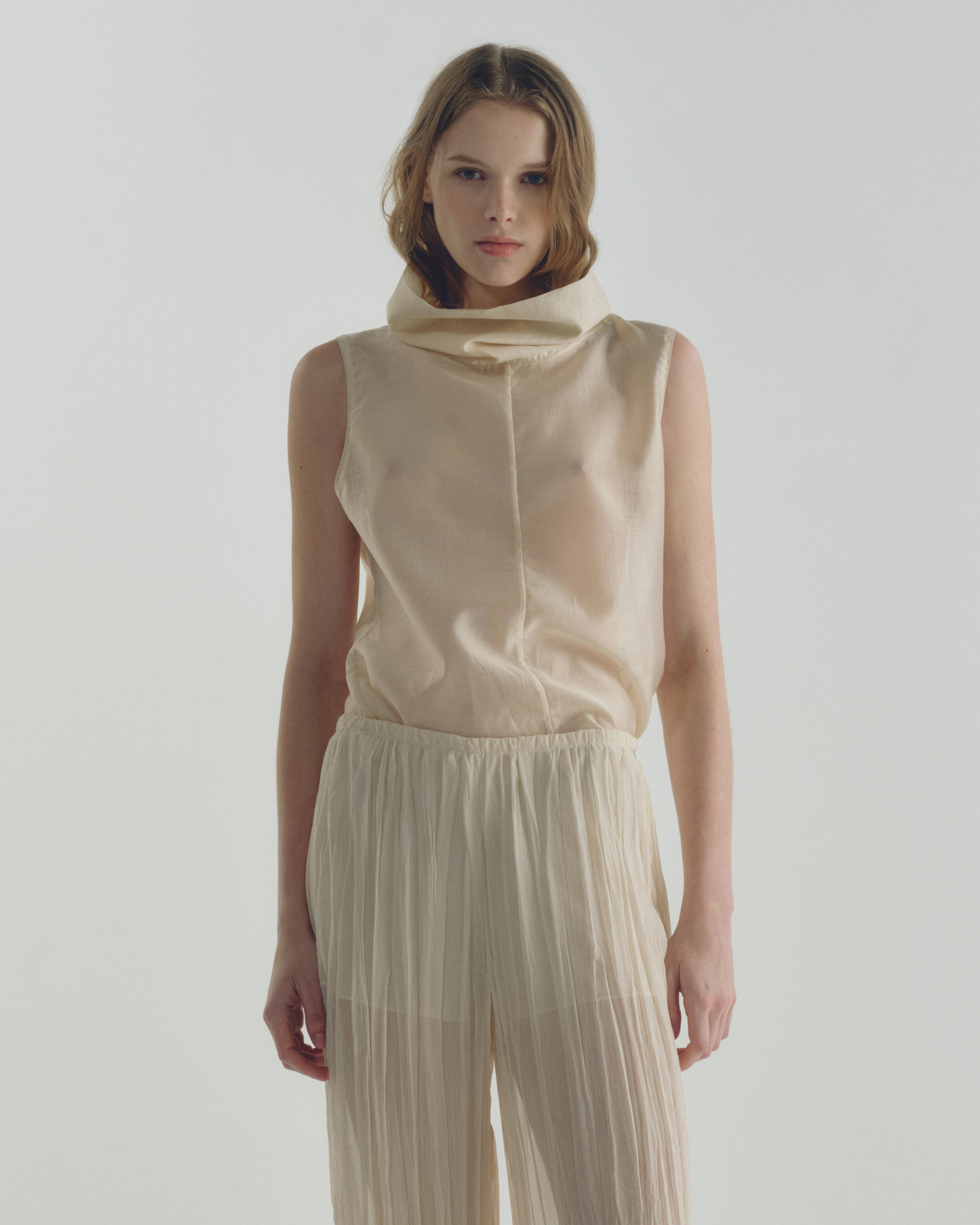 Blusa Transparência Creme