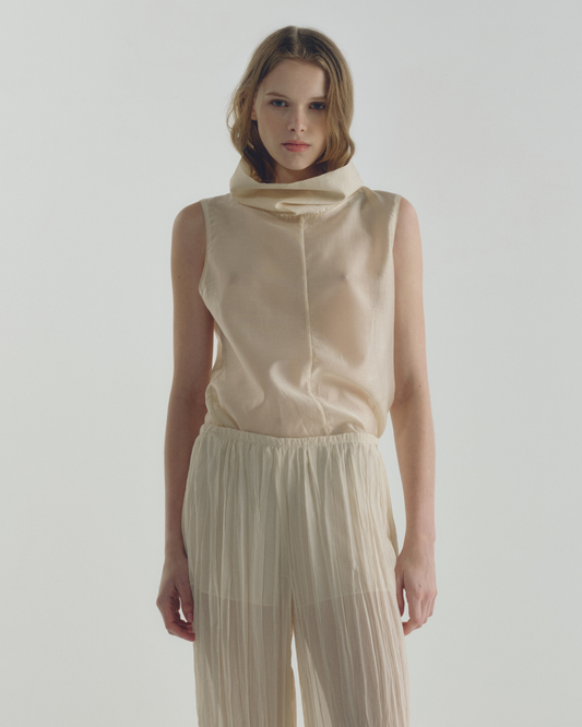 Blusa Transparência Creme