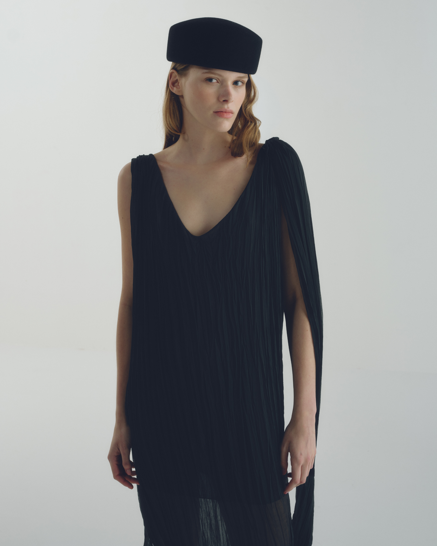 Vestido Wrinkled Preto