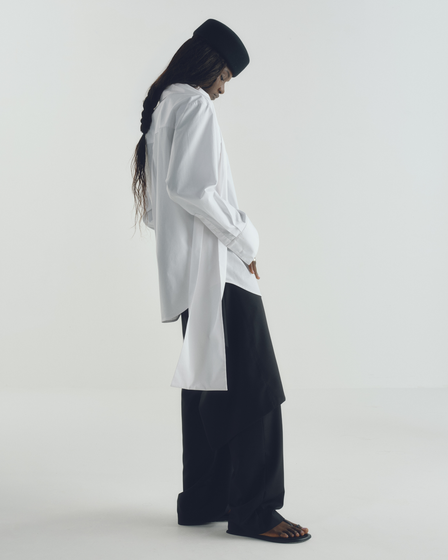 Camisa Oversized Echarpe Branca