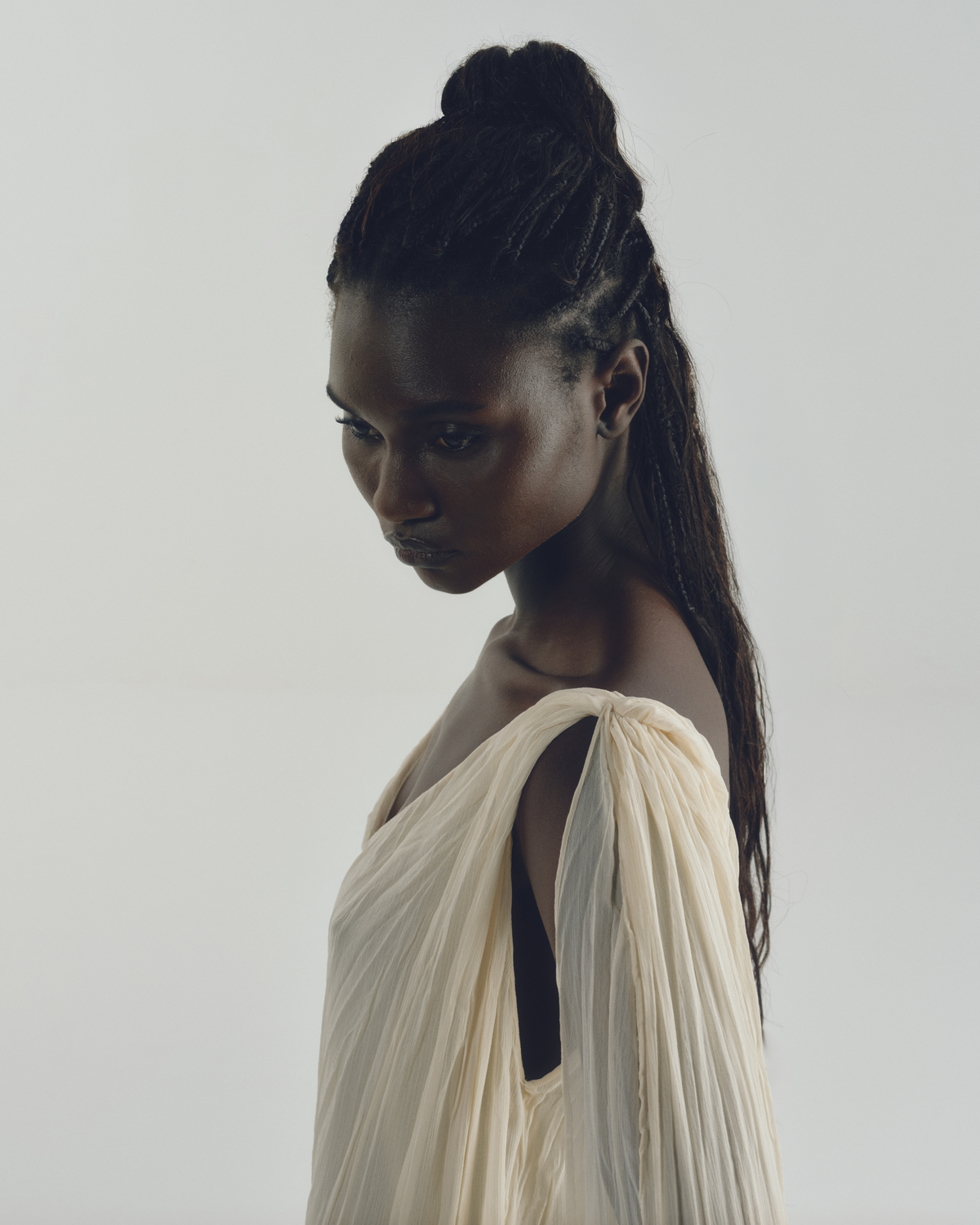 Vestido Wrinkled Creme