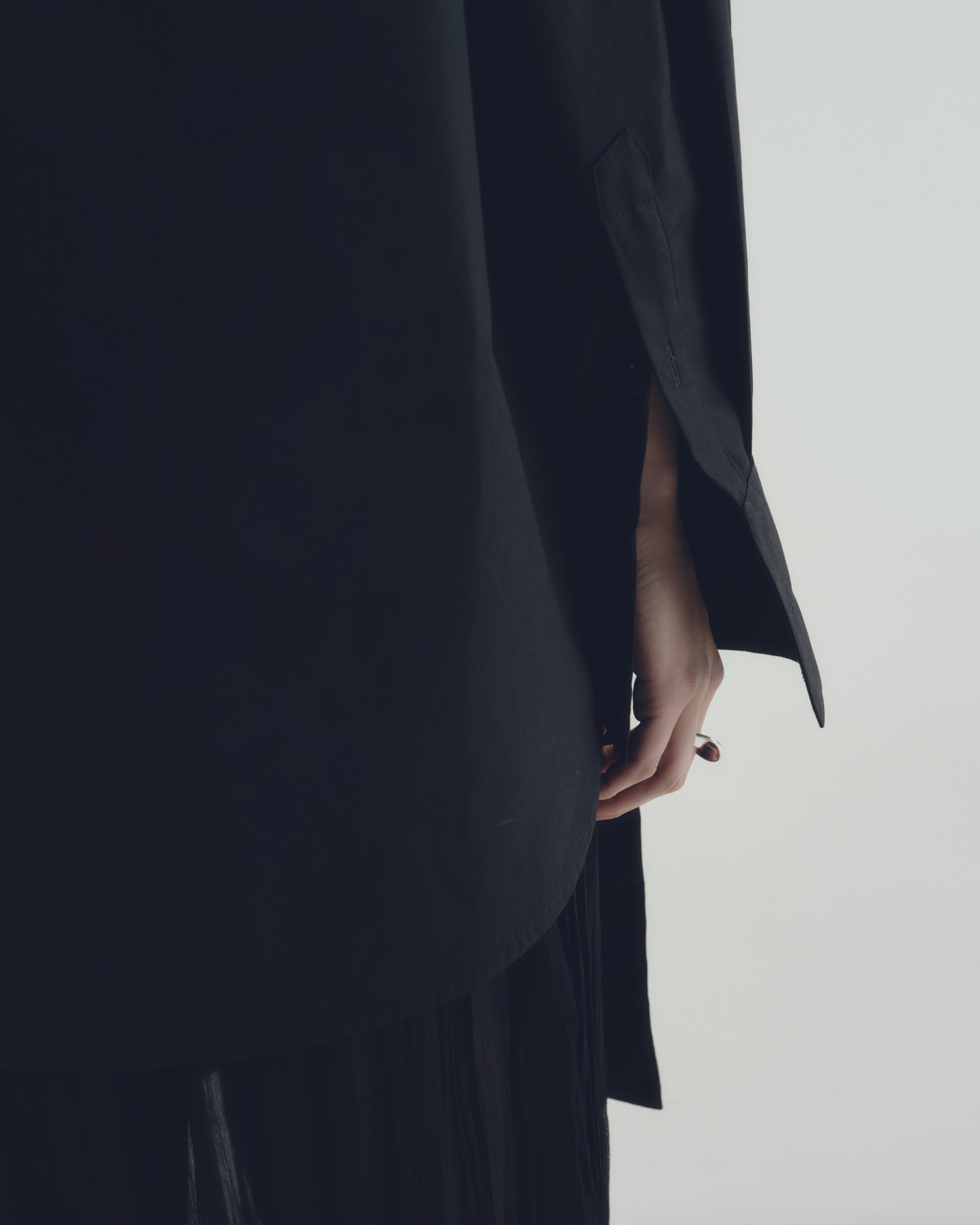 Camisa Oversized Echarpe Preta