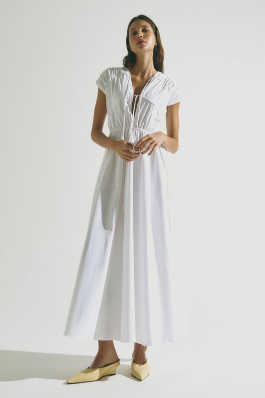 Vestido Laços Ajustáveis Branco